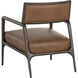 Damien Vintage Caramel Leather Lounge Chair